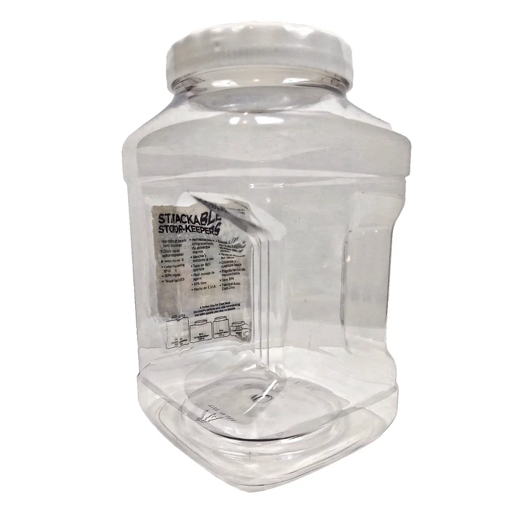 Clear Stackable Storage Jar Container 128oz Food Cookie Snack No BPA USA Made